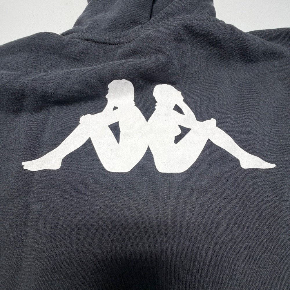 Kappa Black Logo Hoodie Medium Streetwear Y2K Athletic‎